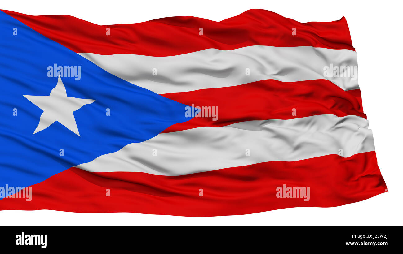 Isolated Puerto Rico Flag, USA state Stock Photo