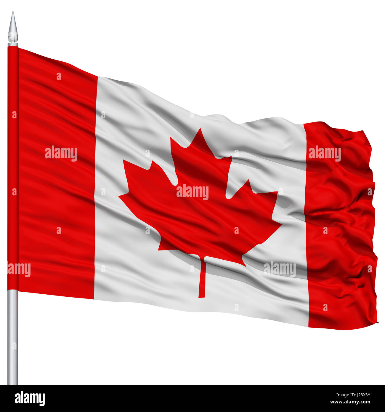 Canada Flag on Flagpole Stock Photo Alamy