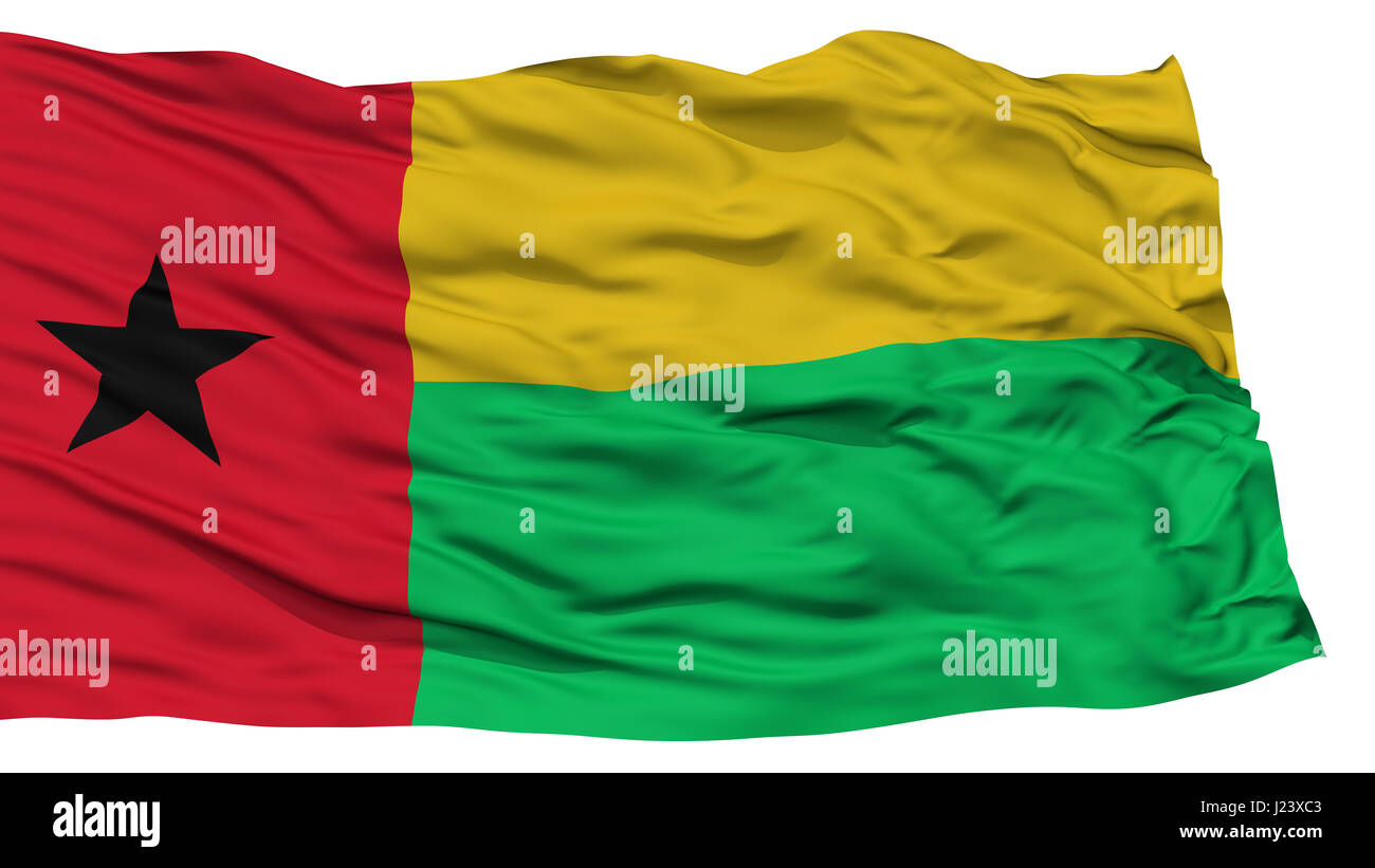 Isolated Guinea Bissau Flag Stock Photo