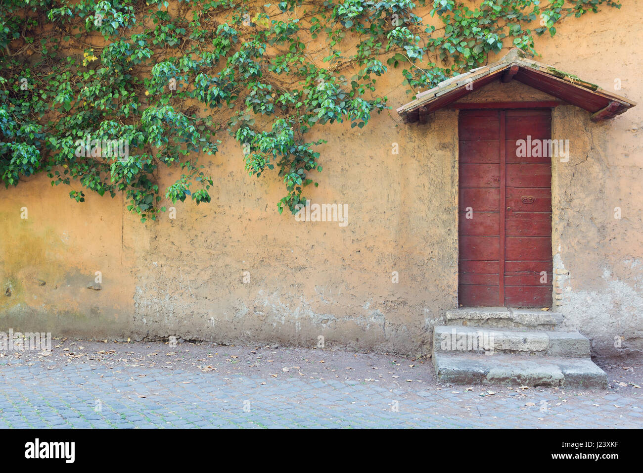 A graceful door along the Appian way Stock Photo