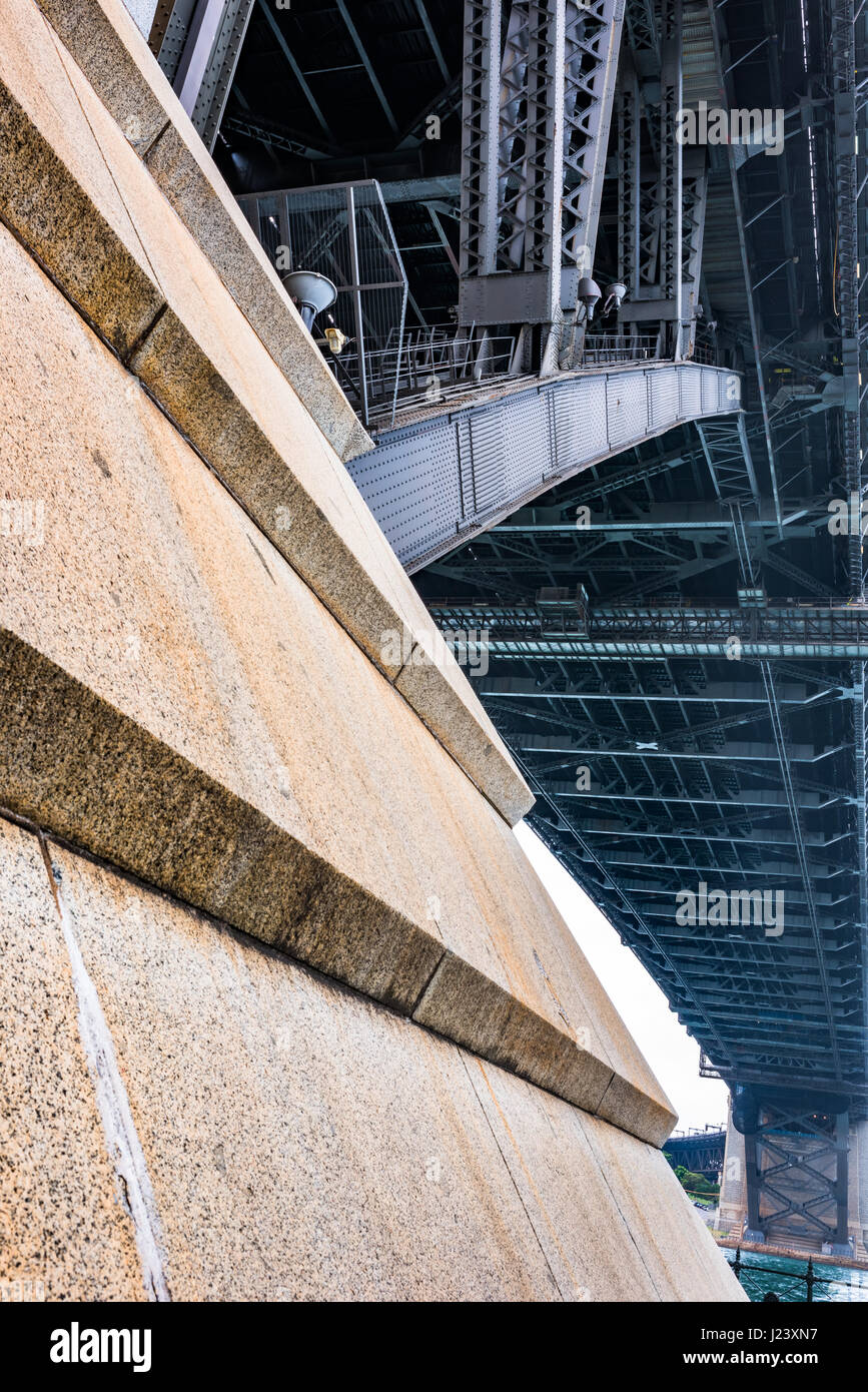 The impressive and remarkable Sydney Harbour Bridge, Sydney, New South Wales, Australia Stock Photo