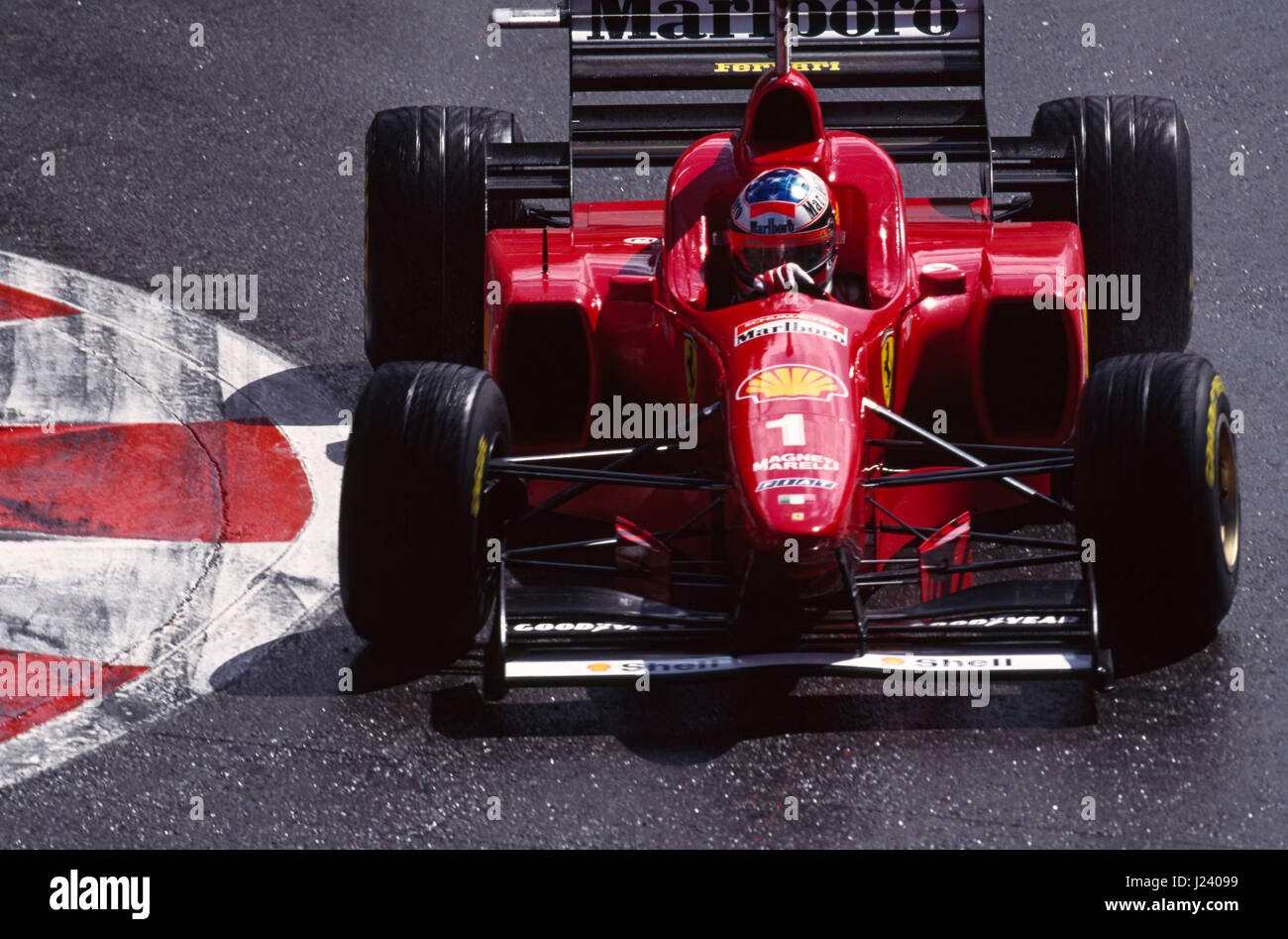 F1, Ferrari, Michael Schumacher, Gp Monaco 1995 Stock Photo