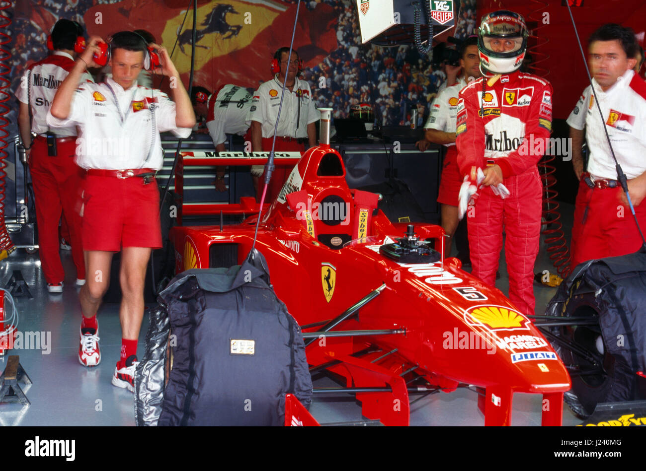 F1, Ferrari, Michael Schumacher, Gp Italy, Monza, 1997 Stock Photo - Alamy