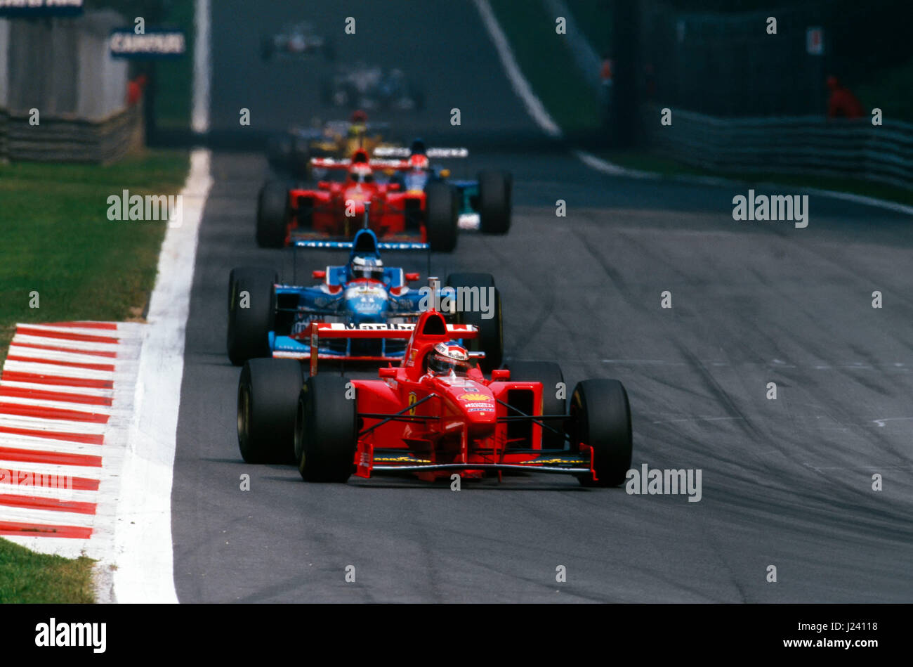 F1, Ferrari, Michael Schumacher, Gp Italy, Monza, 1997 Stock Photo
