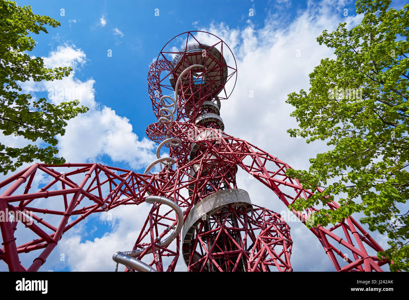 ArcelorMittal Orbit sculpture at the Queen Elizabeth Olympic Park in London England United Kingdom UK Stock Photo