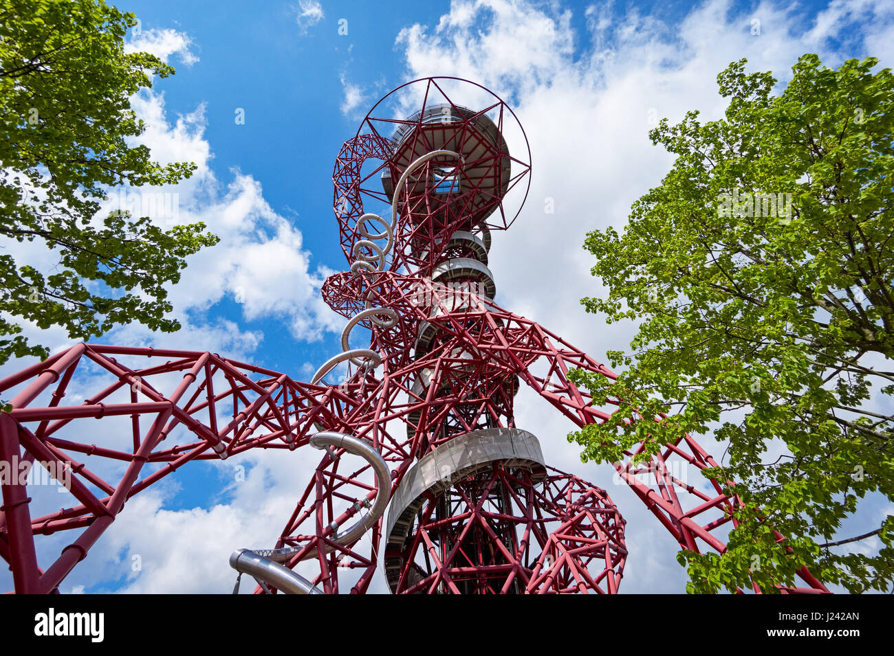 ArcelorMittal Orbit sculpture at the Queen Elizabeth Olympic Park in London England United Kingdom UK Stock Photo