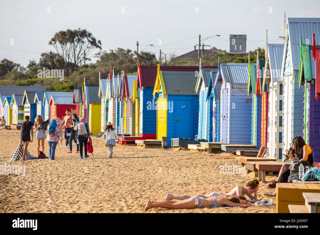 Brighton Beach Boxes, Melbourne, Victoria, Australia Stock Photo Alamy