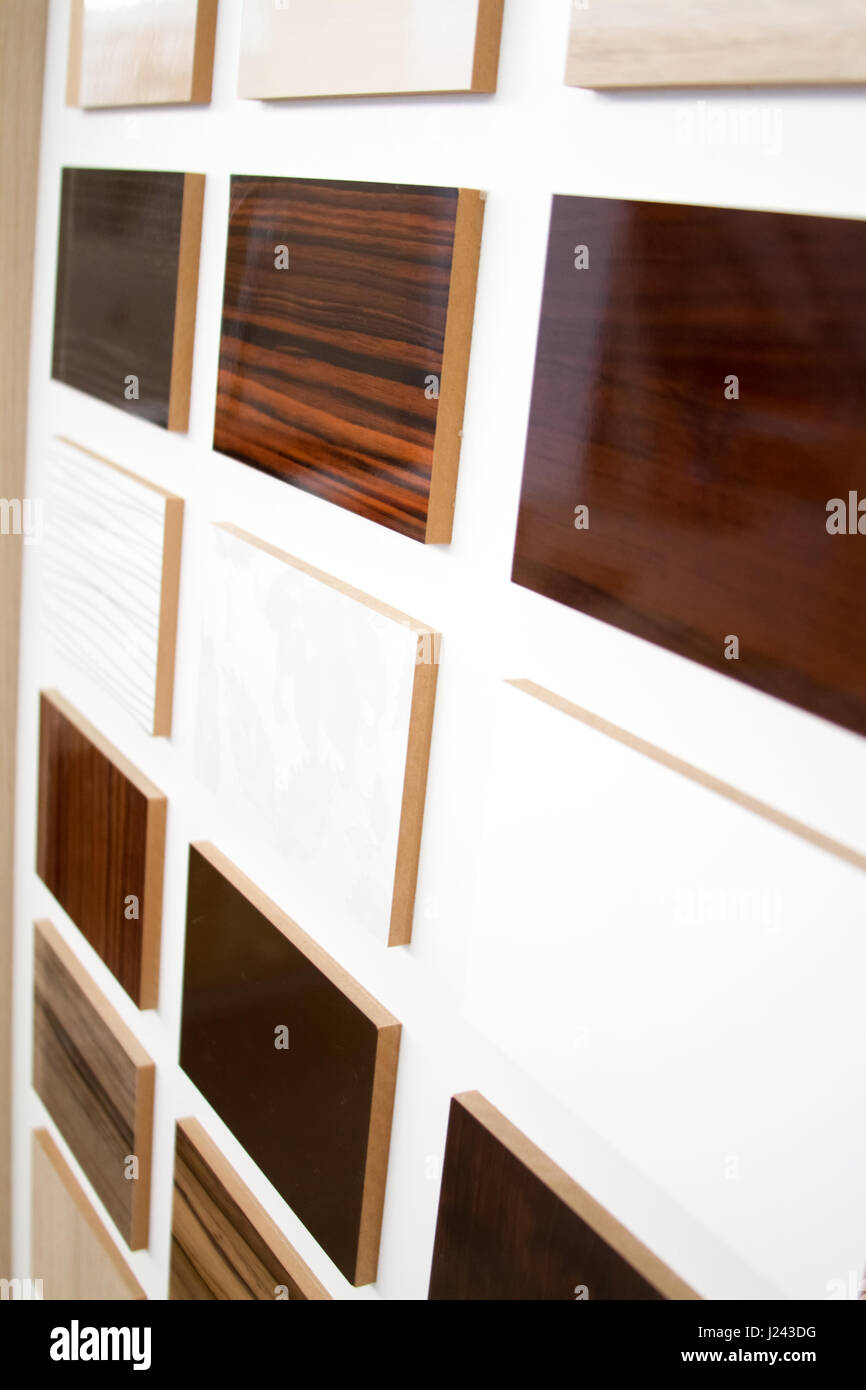 MDF, PARTICLE BOARD. Wood panels of different thicknesses and colors