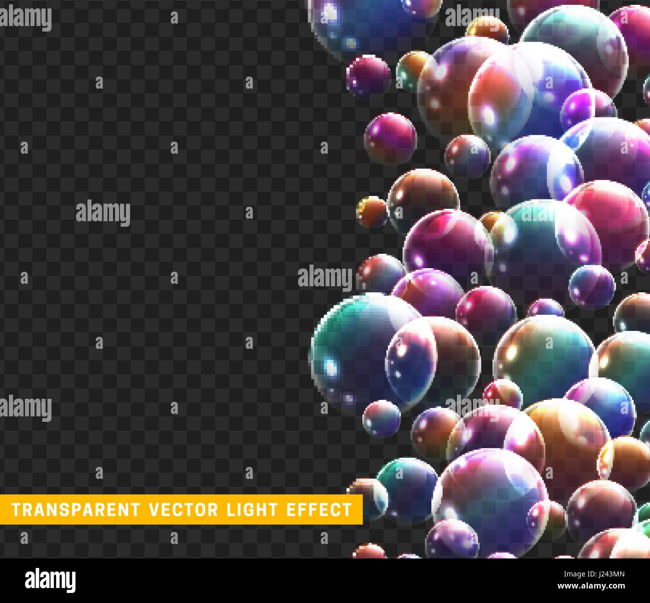 Bubbles soap realistic set isolated with transparent background vector ...
