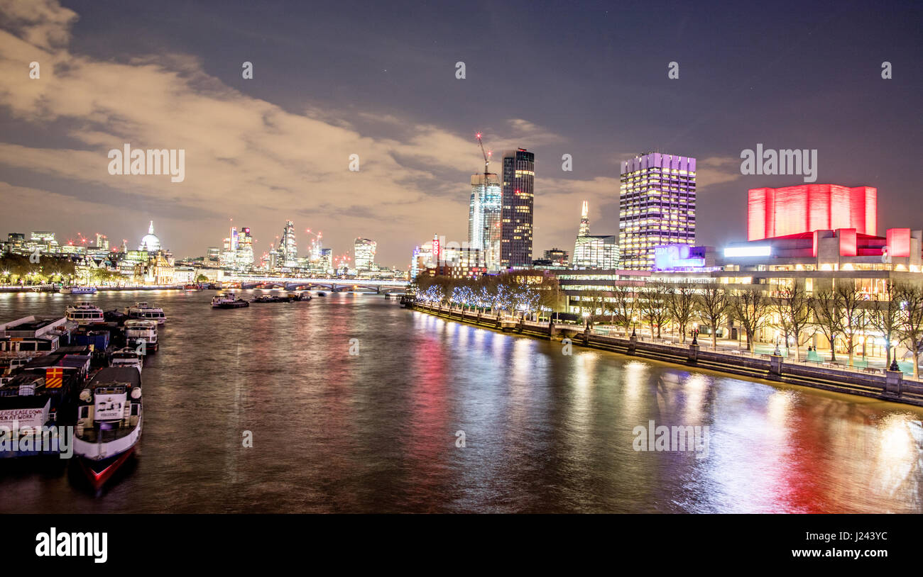 The City At Sunset From Waterloo Bridge London UK Stock Photo