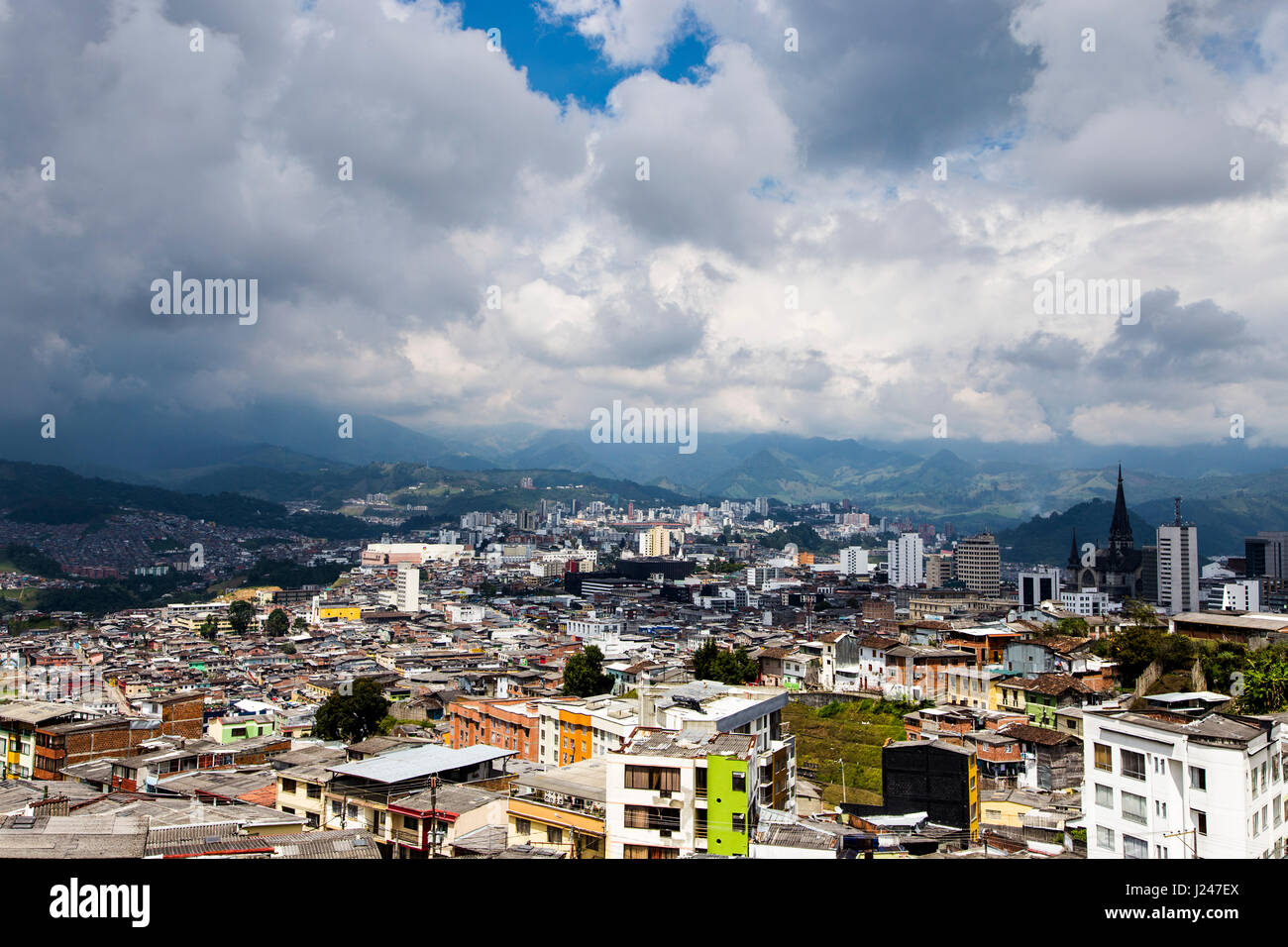 Panoramic view in Manizales Stock Photo