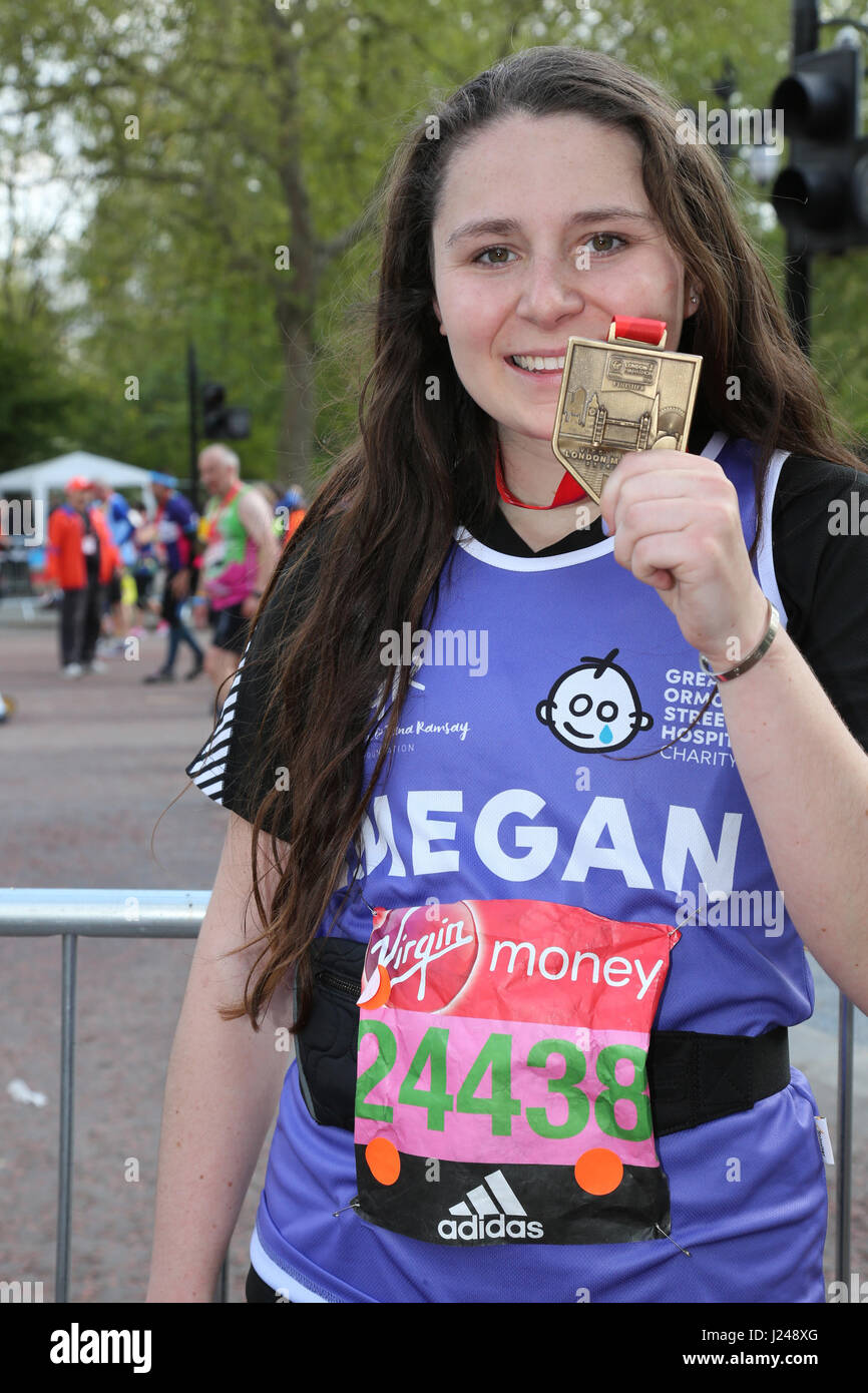 Celebrities finishing the London Marathon 2017 Stock Photo Alamy