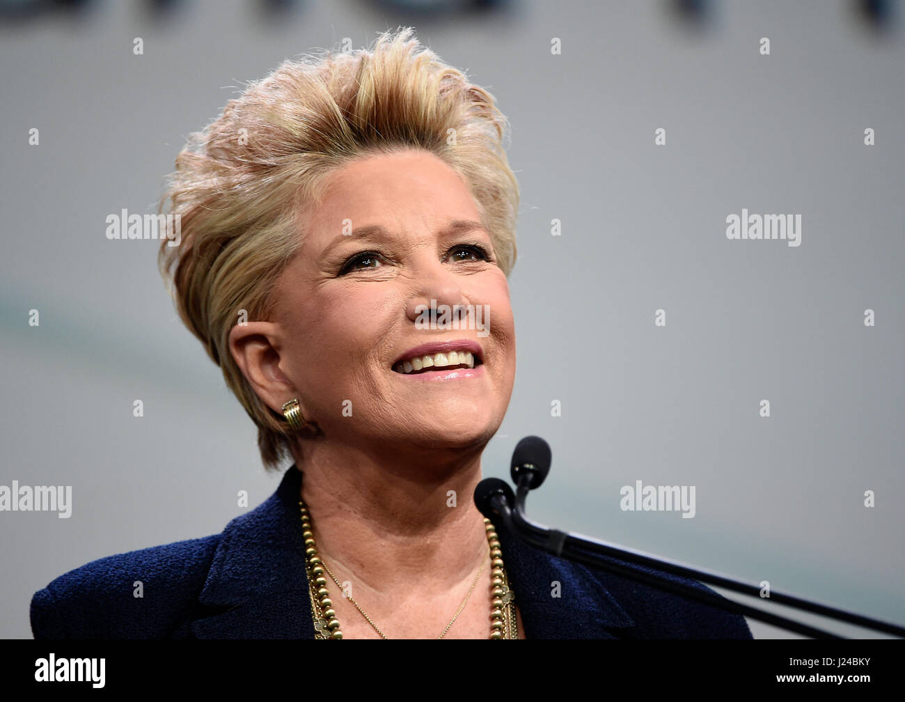 Las Vegas, Nevada, USA. 24th Apr, 2017. Journalist Joan Lunden speaks