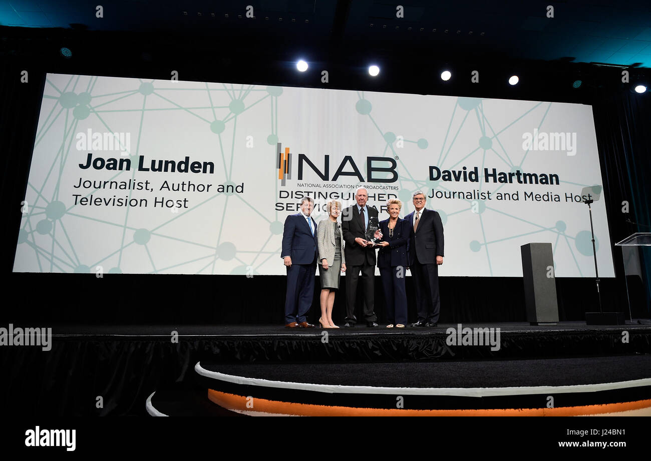 Las Vegas, Nevada, USA. 24th Apr, 2017. (LR) Tenga Media President and