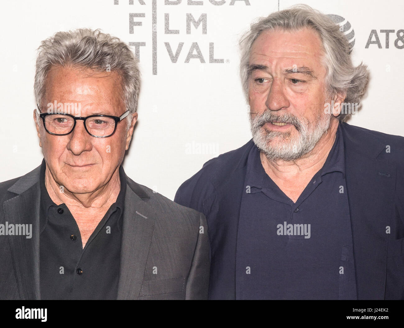 New York, USA. 24th April, 2017. Actors Dustin Hoffman and Robert De