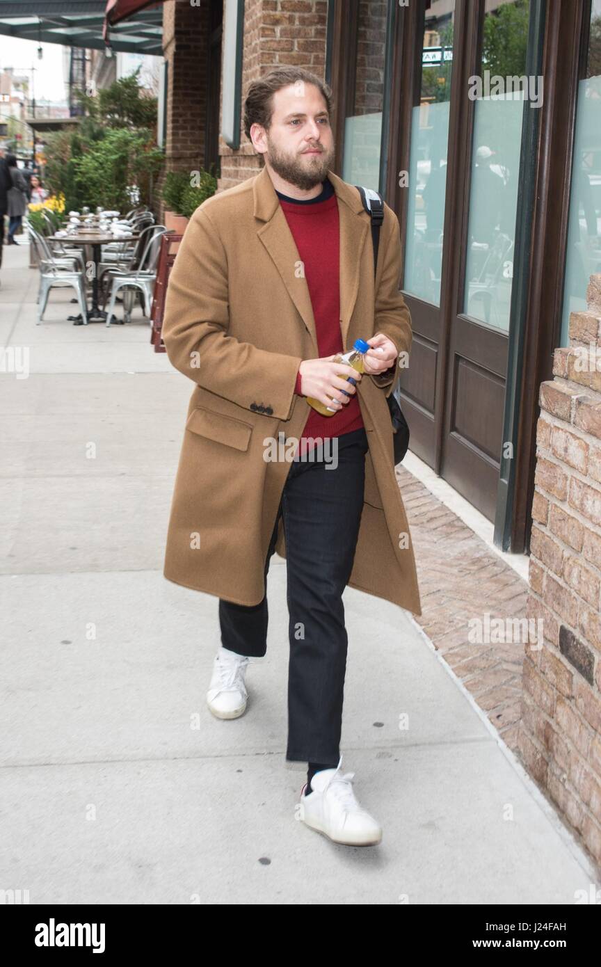 New York, NY, USA. 24th Apr, 2017. Jonah Hill out and about for Celebrity Candids - MON, New York, NY April 24, 2017. Credit: Steven Ferdman/Everett Collection/Alamy Live News Stock Photo