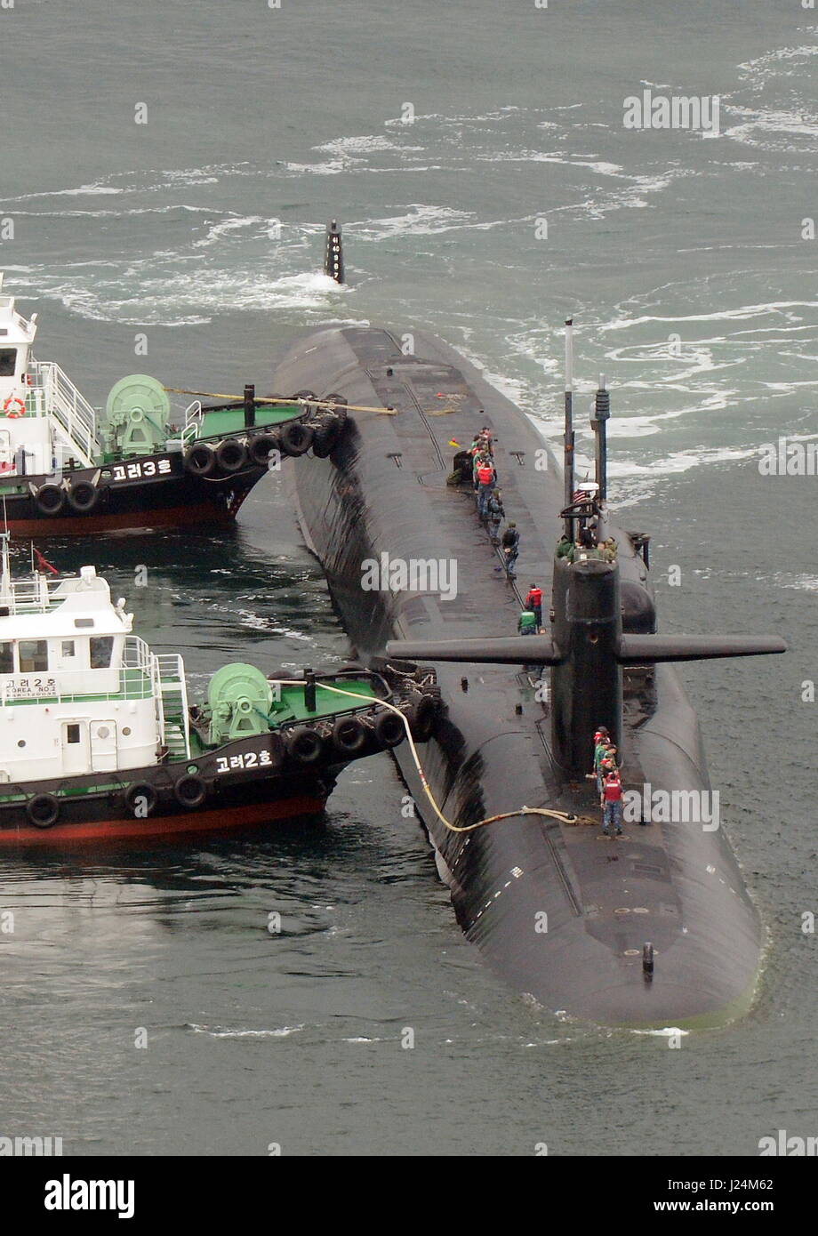 Busan, South Korea. 25th Apr, 2017. The USS Michigan Nuclear-powered