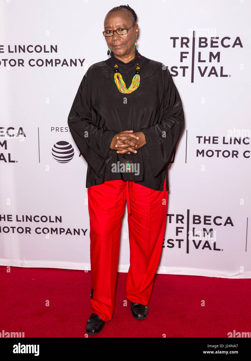 NEW YORK, NY - APRIL 23, 2017: Activist Bertha Lewis attends the 'ACORN and the Firestorm' Premiere during the 2017 Tribeca Film Festival at Cinepolis Stock Photo