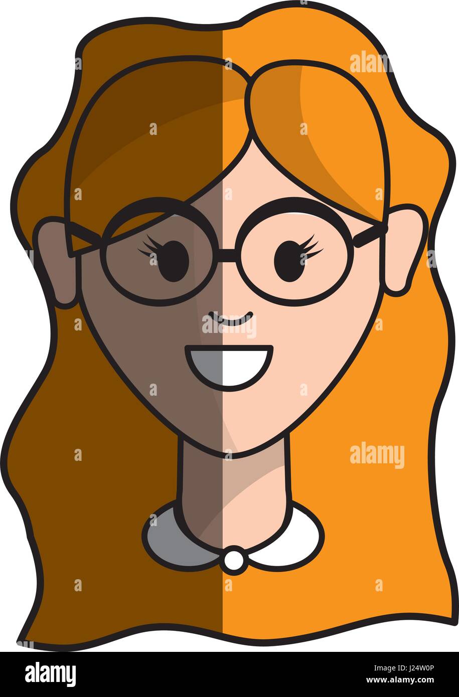 happy beautiful woman with glasses and hairstyle Stock Vector Image ...