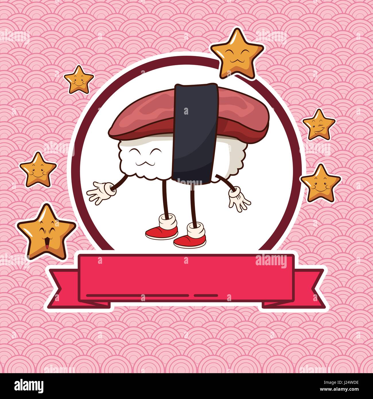 kawaii chinese food roll card banner Stock Vector Image & Art - Alamy