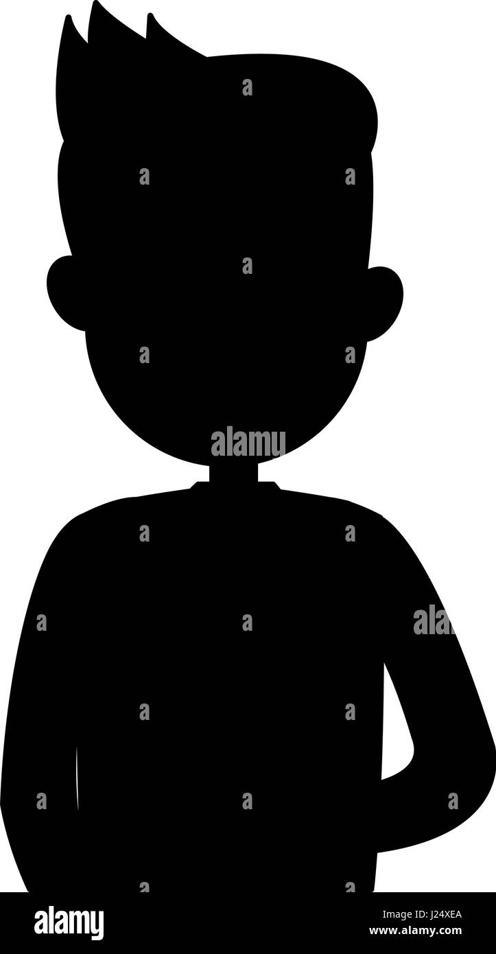 black silhouette of man cartoon image Stock Vector Image & Art - Alamy