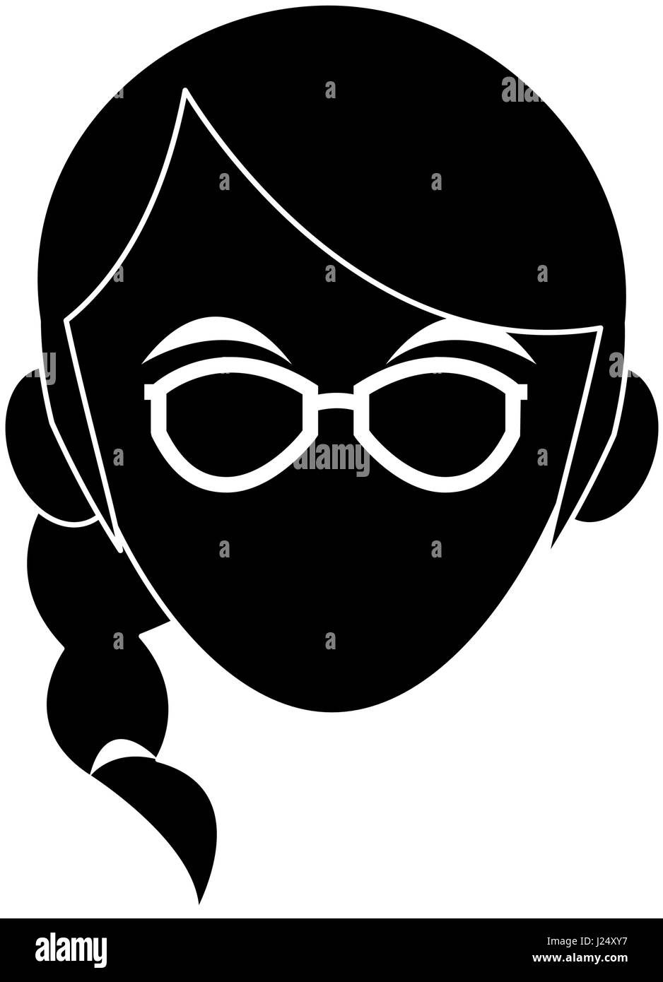 young woman wearing sunglasses icon image Stock Vector Image & Art - Alamy