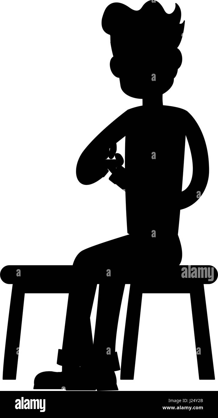 man texting on phone icon image Stock Vector Image & Art - Alamy
