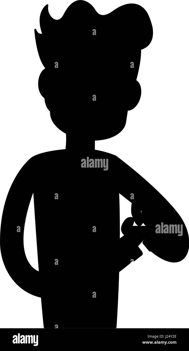 man texting on phone icon image Stock Vector Image & Art - Alamy