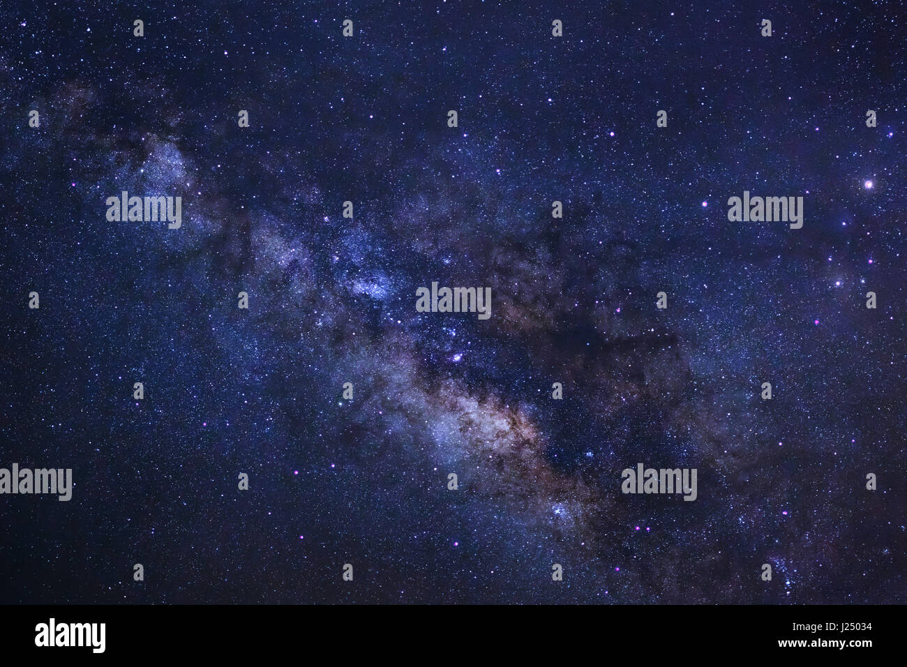 Close-up of Milky way galaxy with stars and space dust in the universe ...