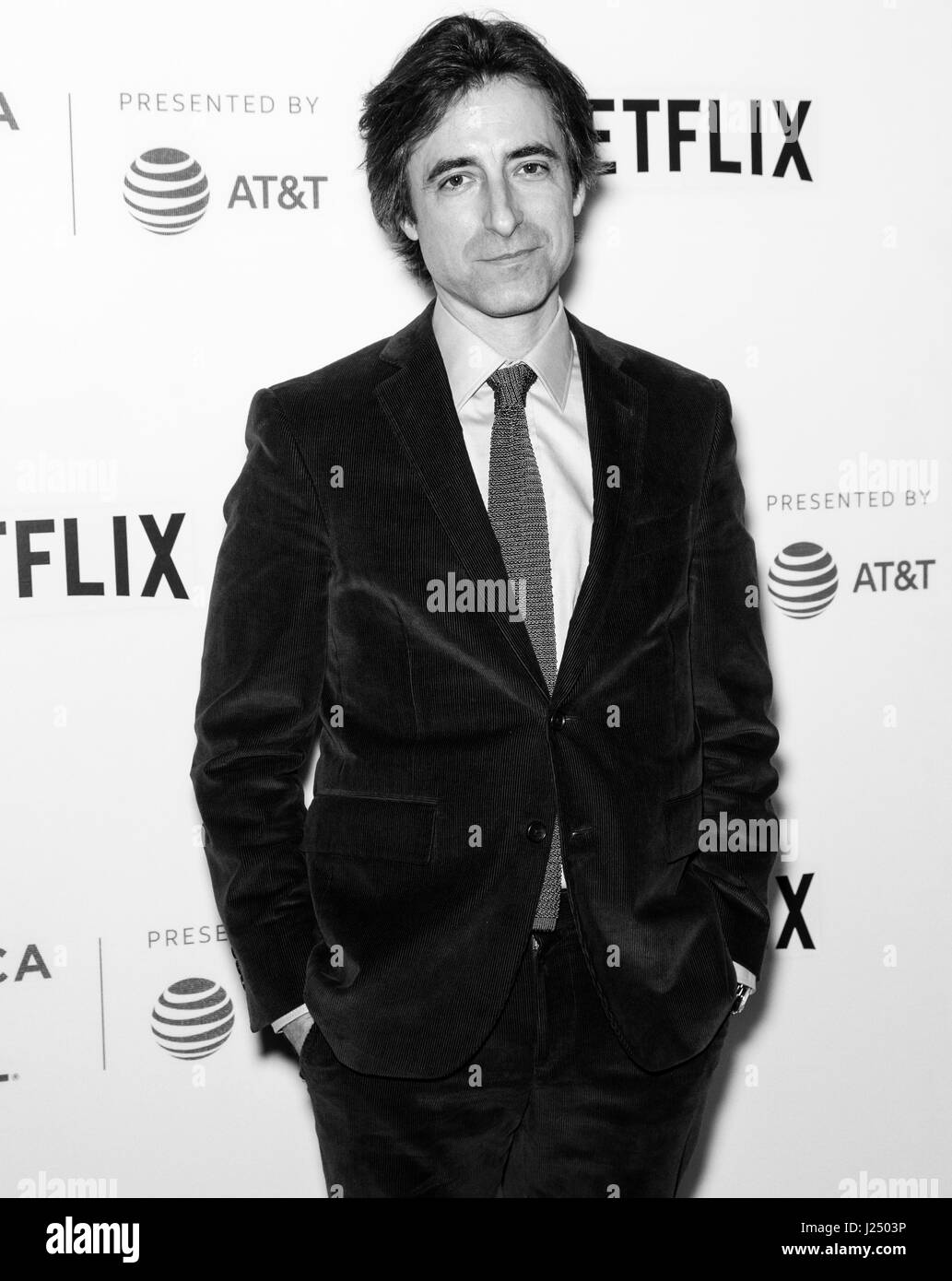 NEW YORK, NY - APRIL 24, 2017: Noah Baumbach attends Tribeca Talks Director's Series with Noah Baumbach during the 2017 Tribeca Film Festival at BMCC  Stock Photo