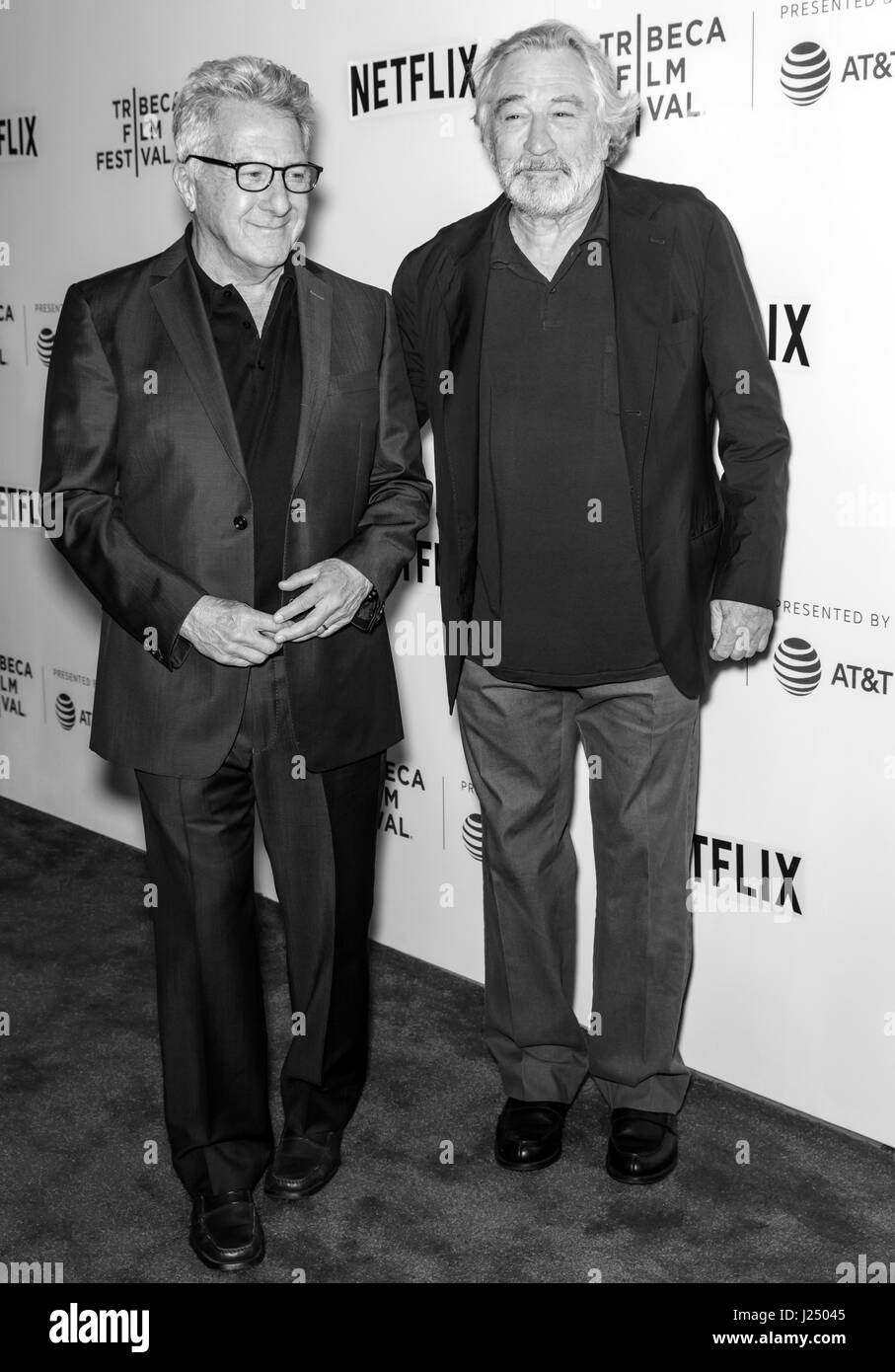 NEW YORK, NY APRIL 24, 2017 Actors Dustin Hoffman and Robert De Niro
