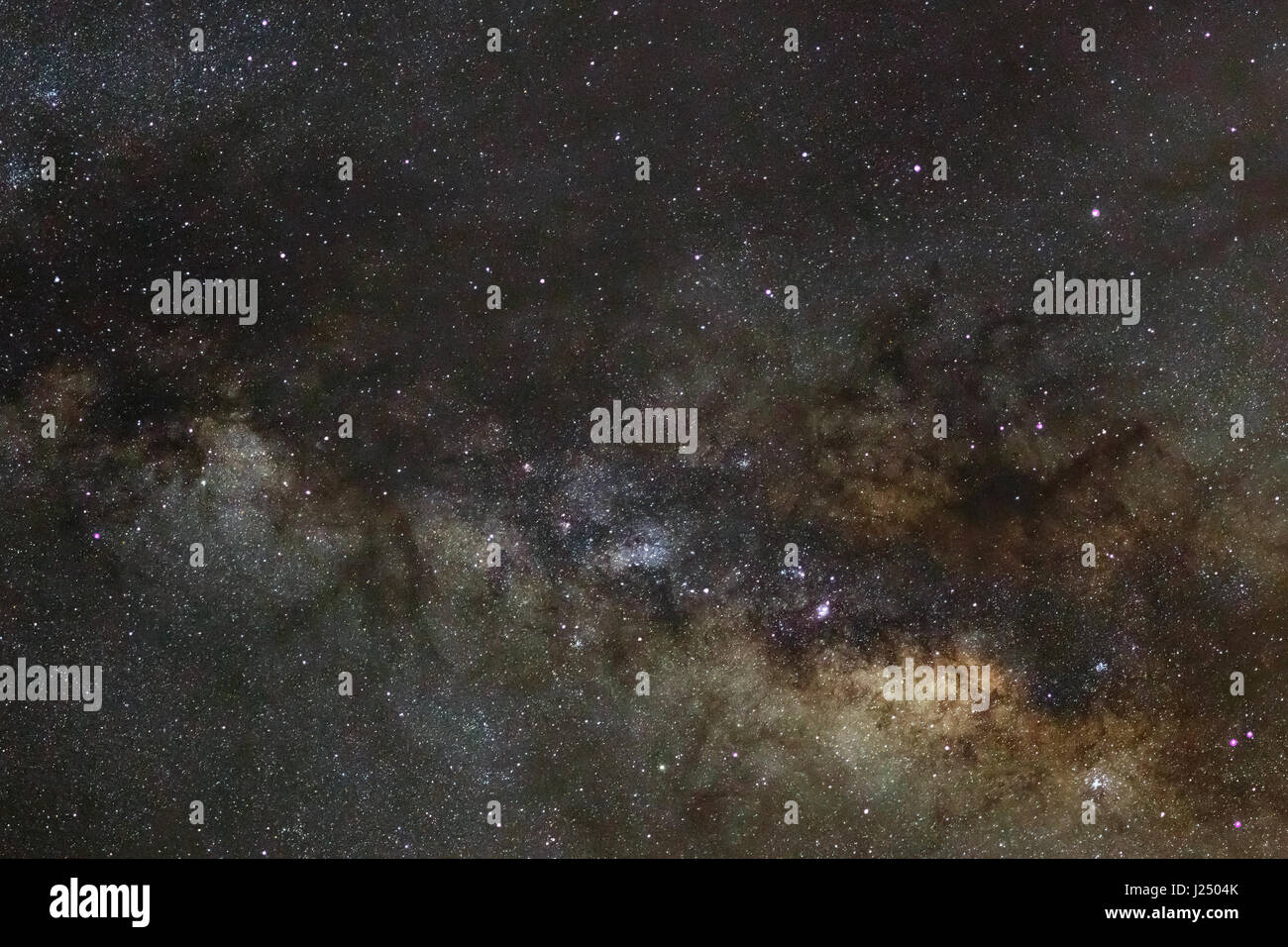 Close-up of Milky way galaxy with stars and space dust in the universe ...