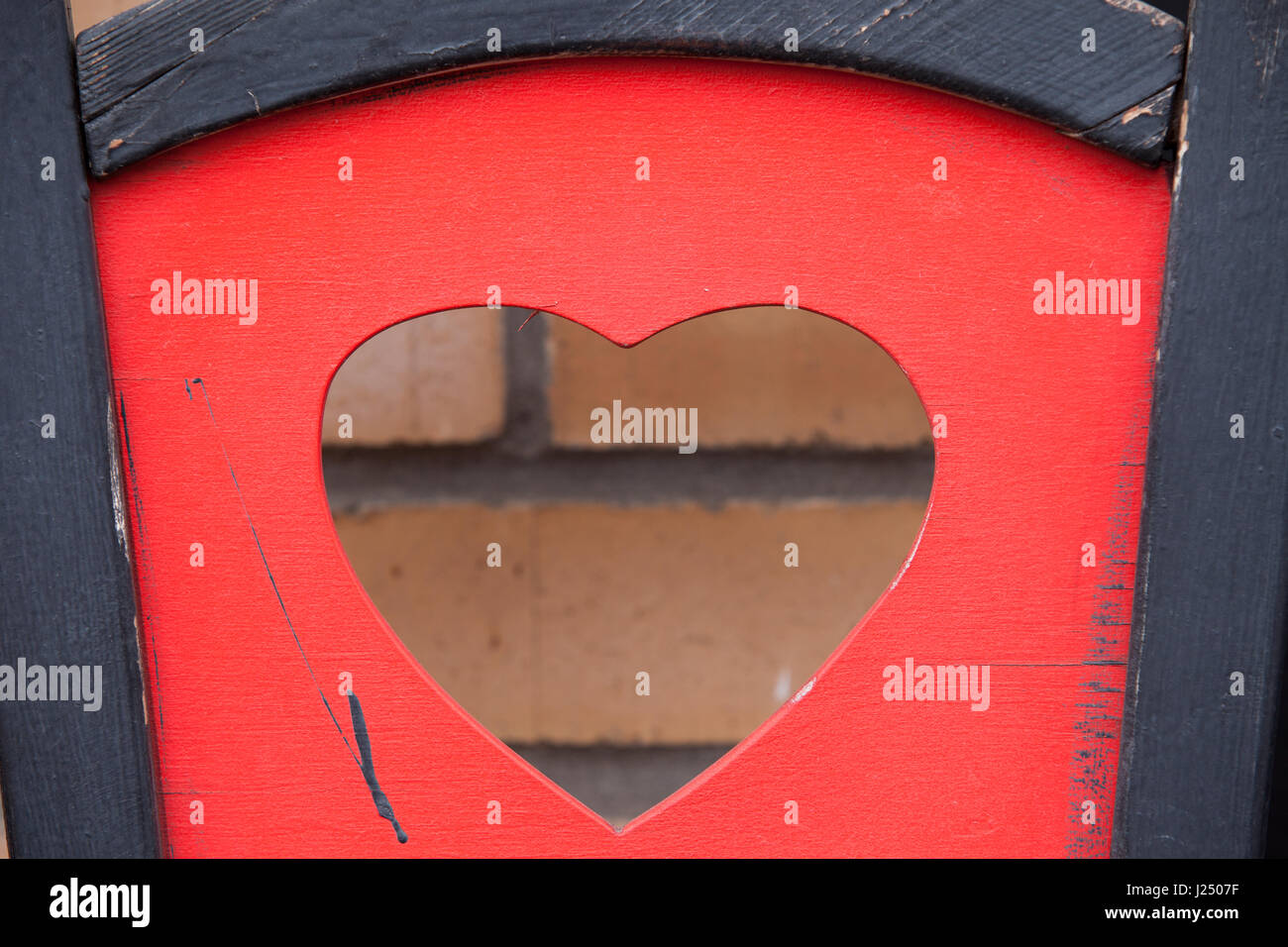Heart-Shaped Hole in Fence | Canvas Print