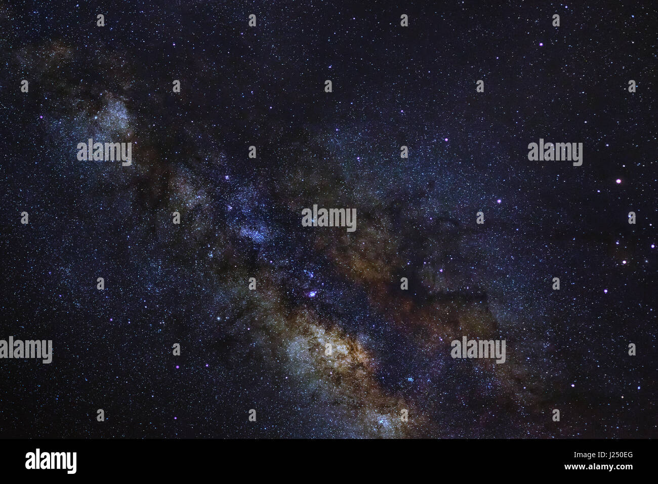 Close-up of Milky way galaxy with stars and space dust in the universe ...