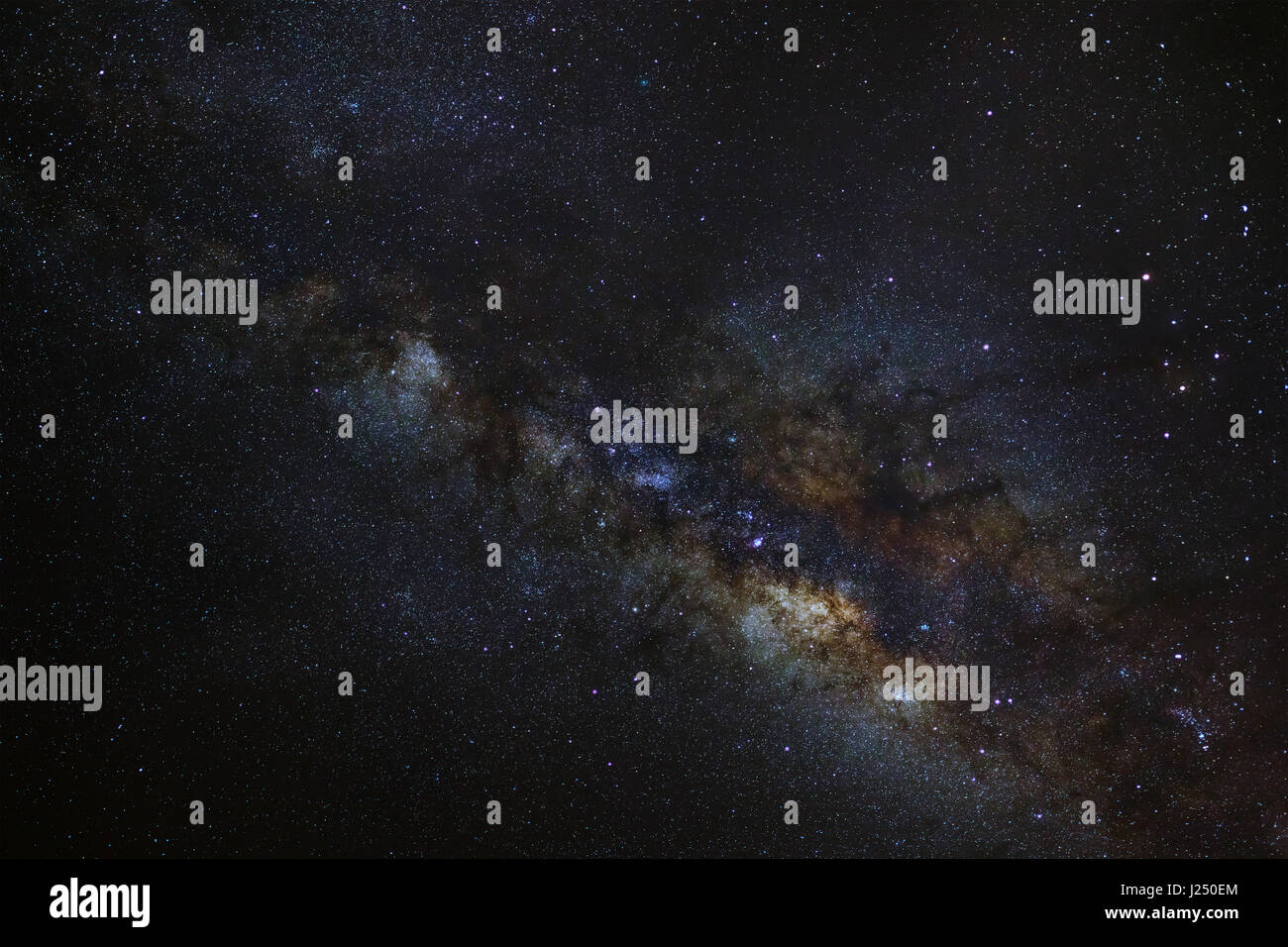 Close-up of Milky way galaxy with stars and space dust in the universe ...