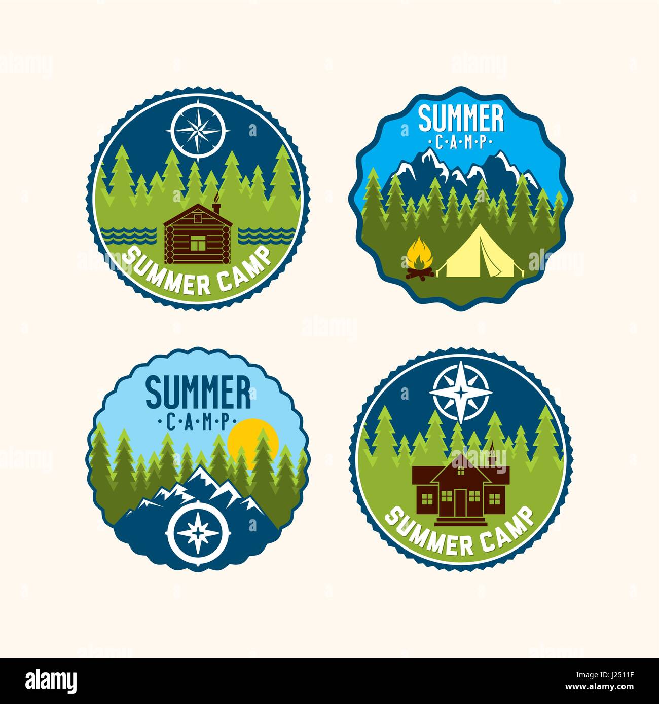 Set of logos for camping Stock Vector Image & Art Alamy