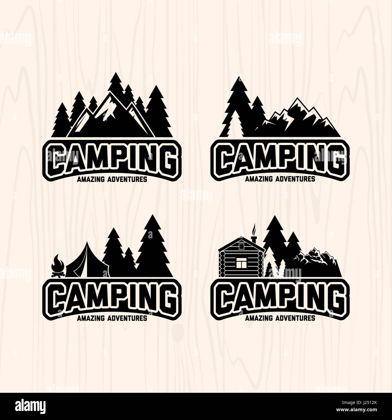 Set of logos for camping Stock Vector Image & Art Alamy