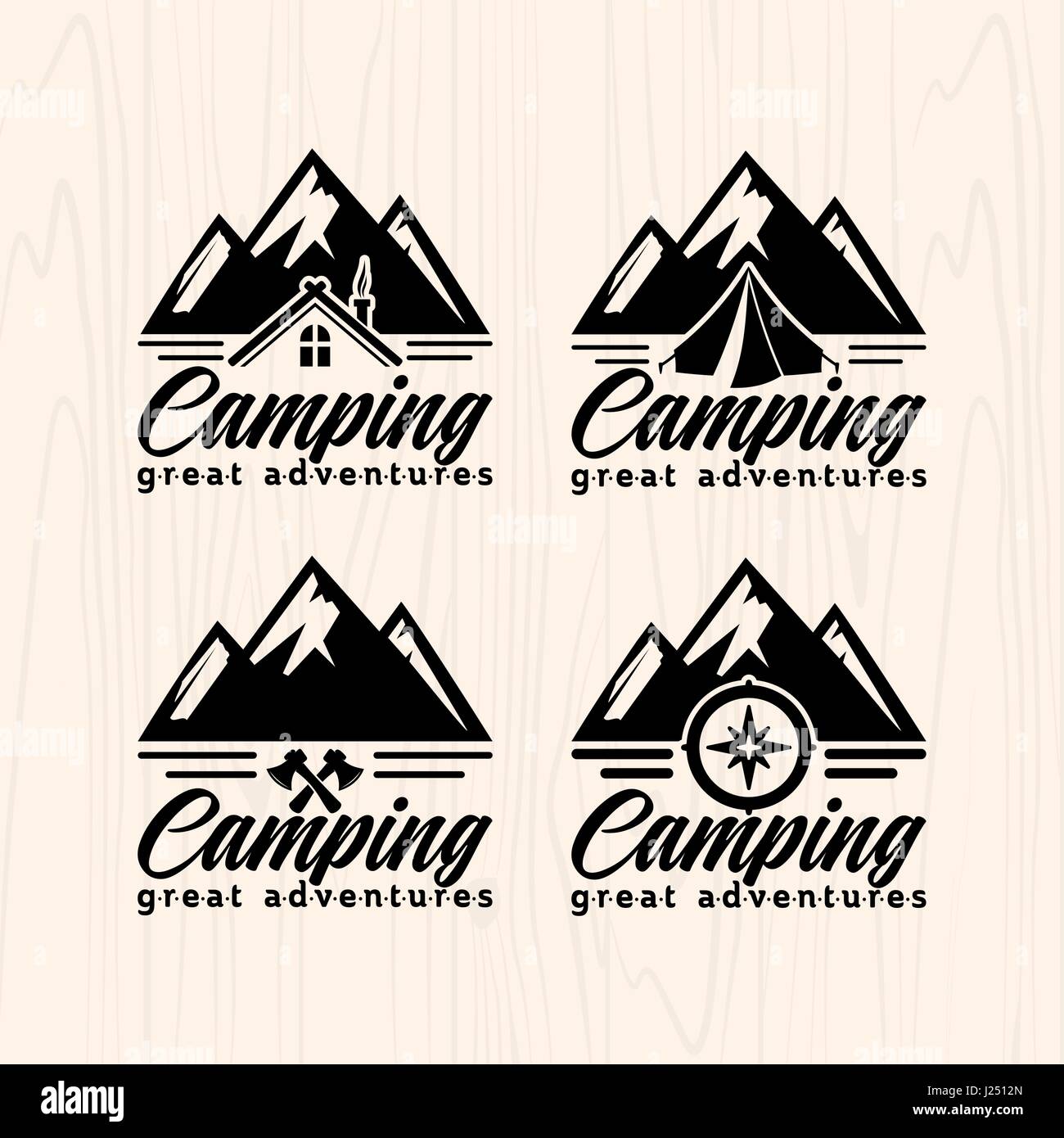 Set of logos for camping Stock Vector Image & Art Alamy
