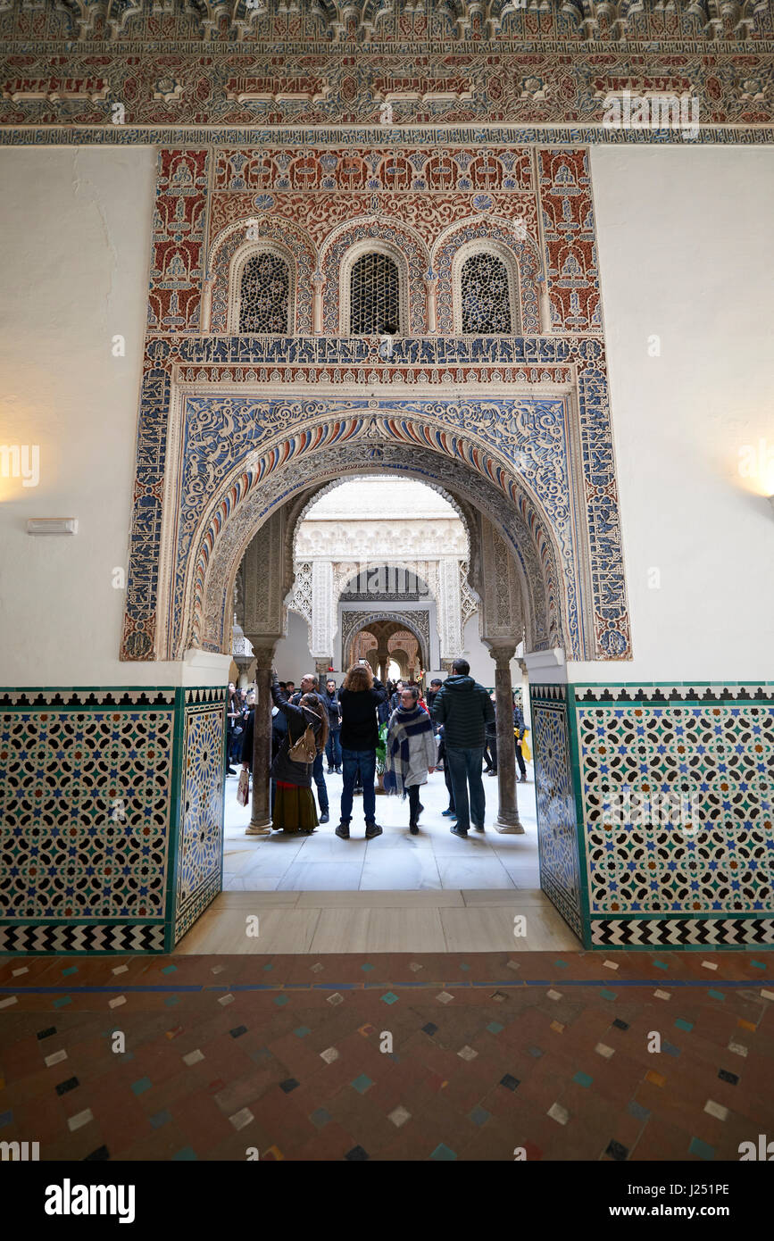 Royal Palace (Real Alcazar) Sevilla, Andalusia, Spain, Europe Stock Photo