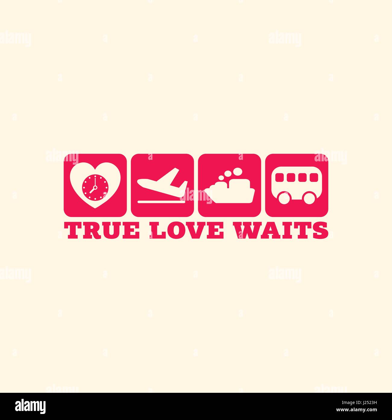 Christian print. True love waits Stock Vector Image & Art - Alamy