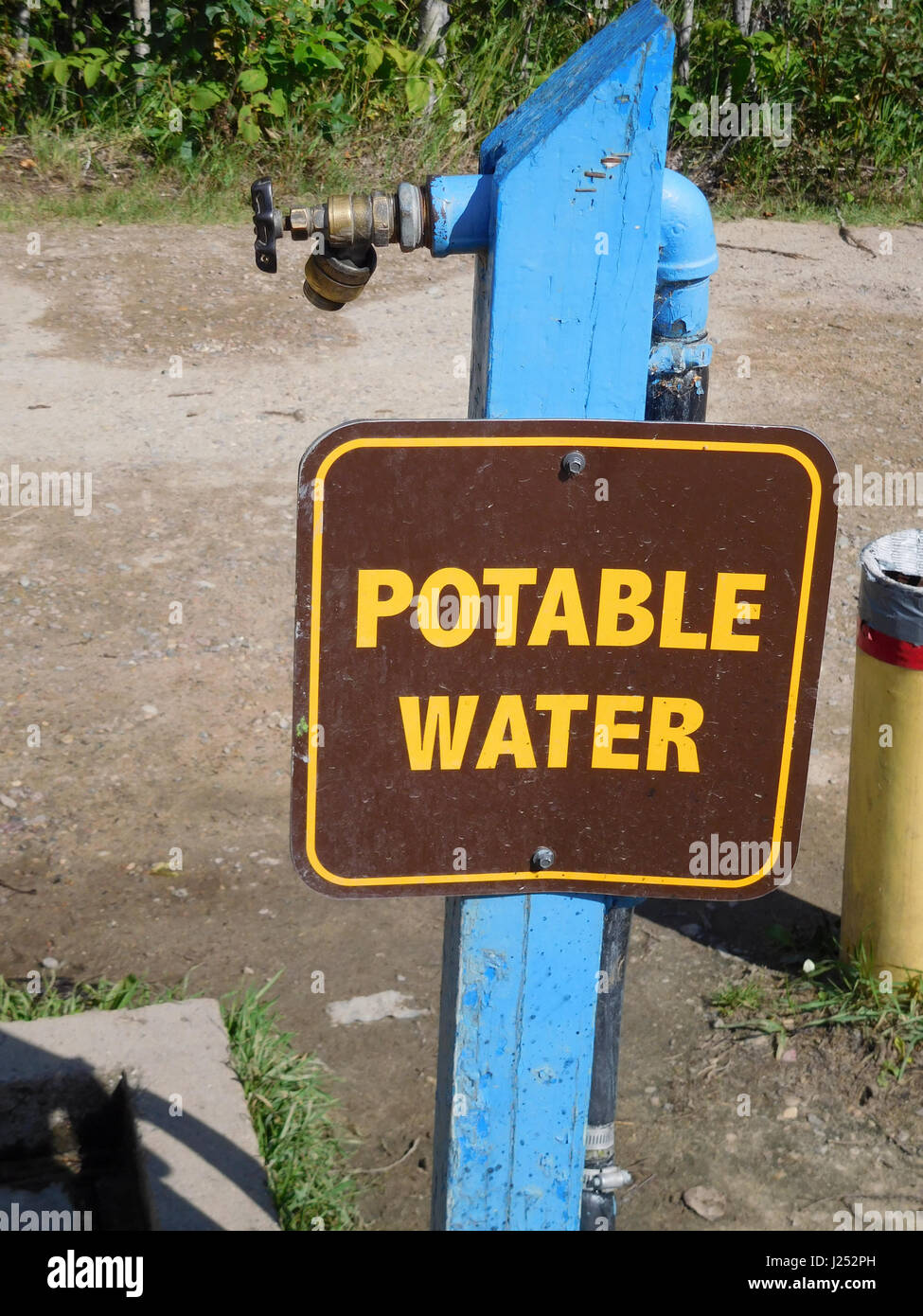 Potable Water Station at a Campground Stock Photo Alamy