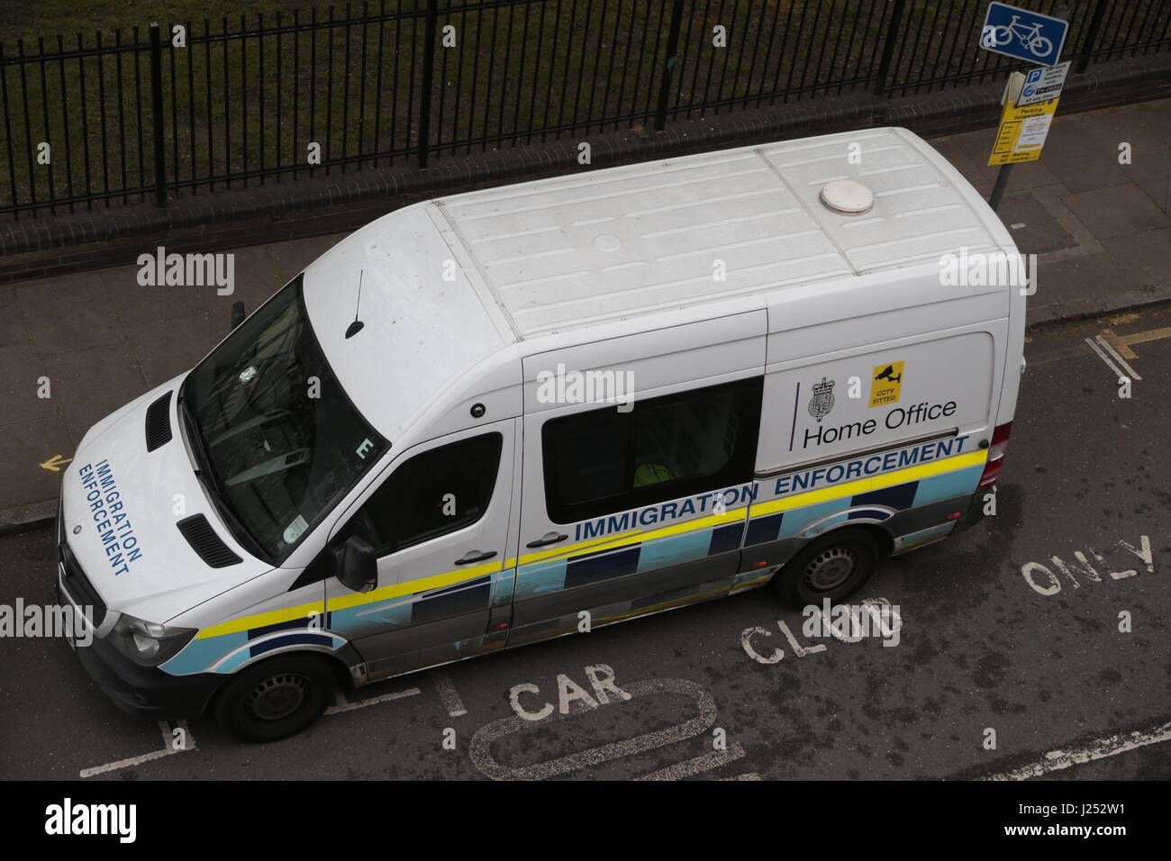 Immigration Enforcement van parked in Narrow Street London E14 8BP Stock Photo
