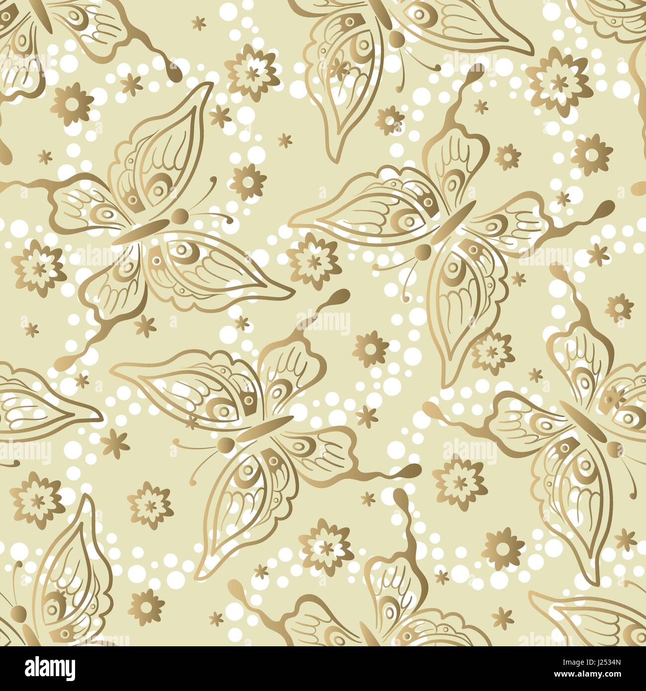 Seamless Pattern, Butterflies and Flowers Stock Vector Image & Art - Alamy