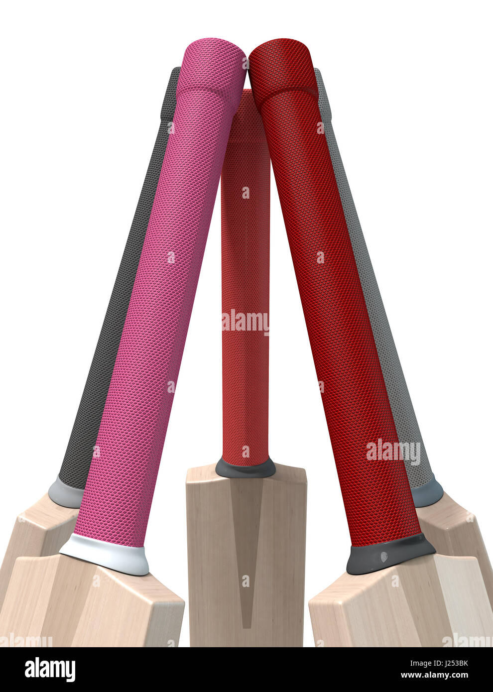 Crocket Bat Array A circular array of generic cricket bats on an isolated white ...