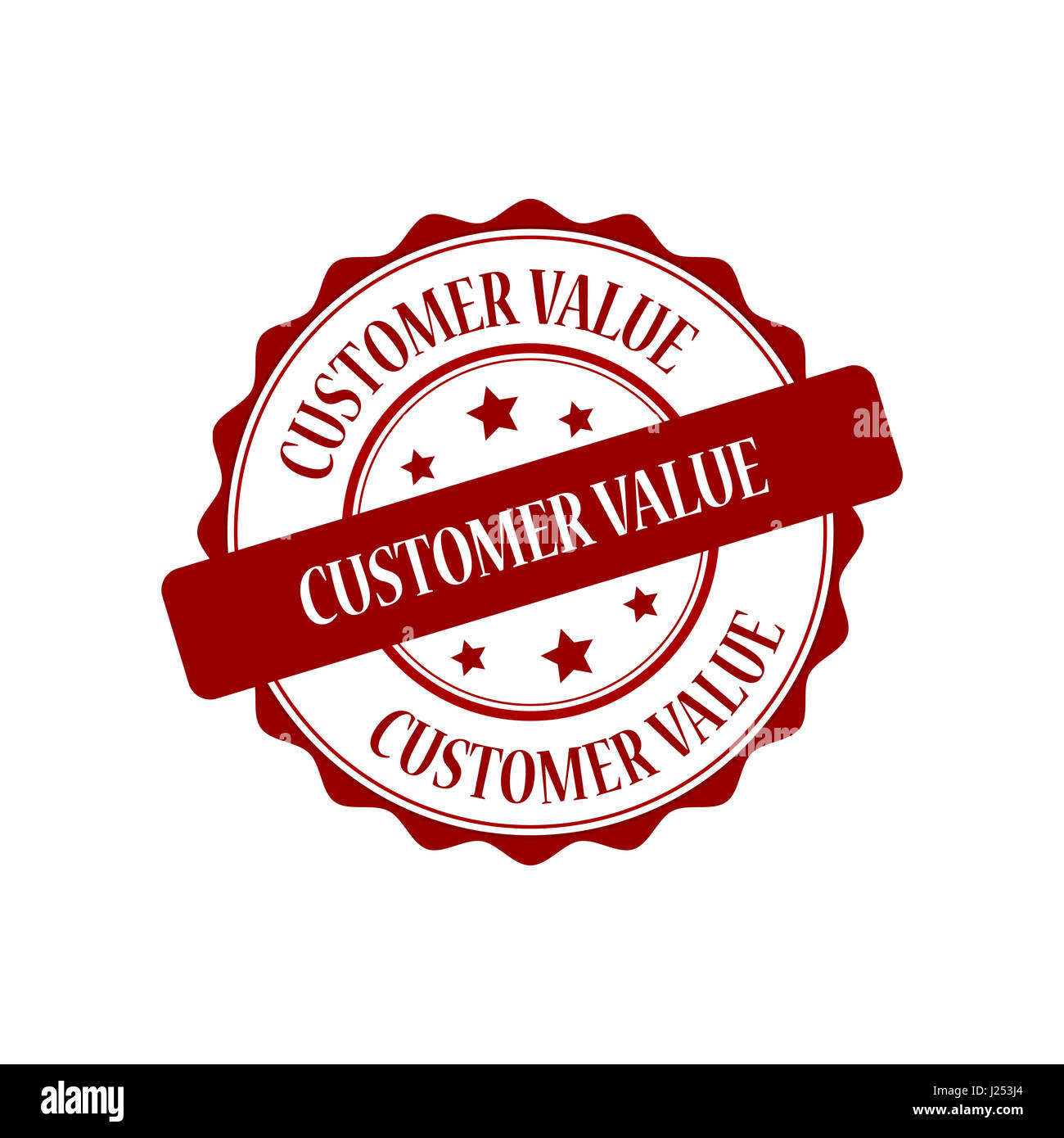 Customer value stamp illustration Stock Photo