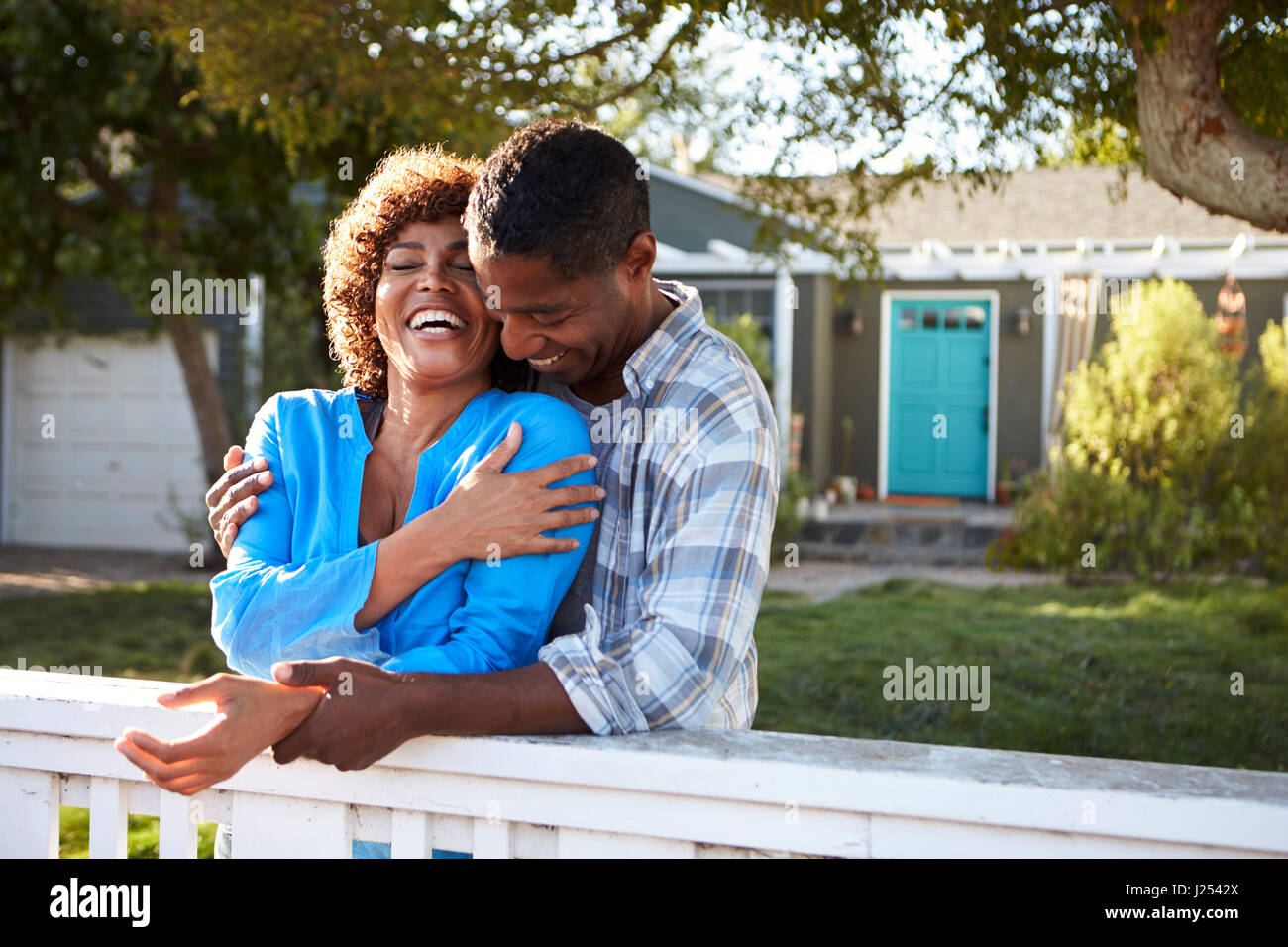 Mature women garden fence hi-res stock photography and images - Alamy