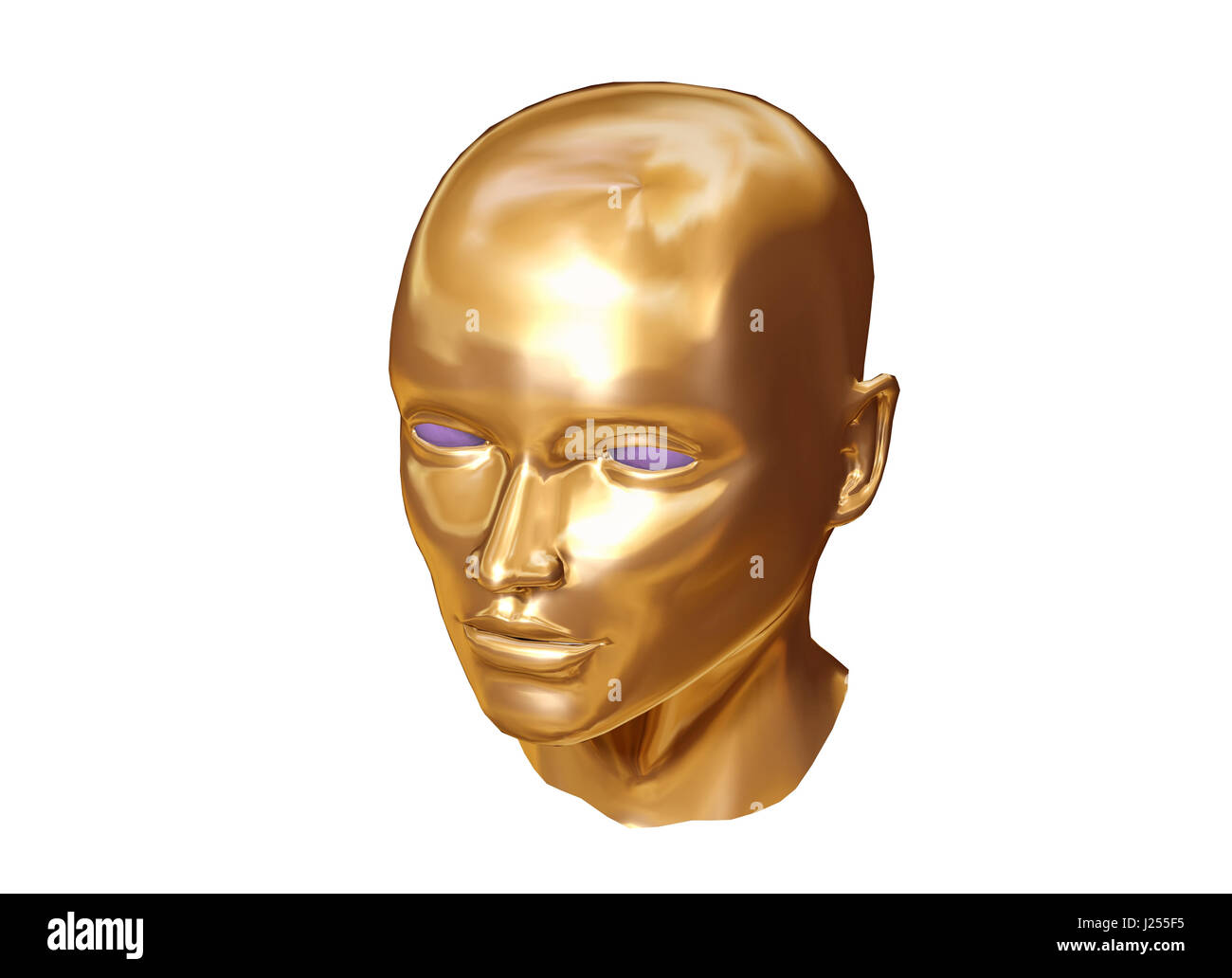 Gold face terminator Stock Photo