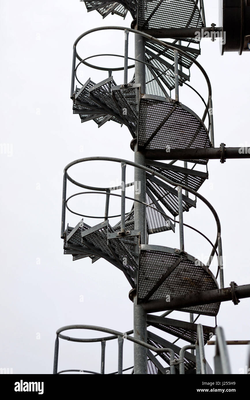 Illustration of Spiral Metal Stairs For Apartments