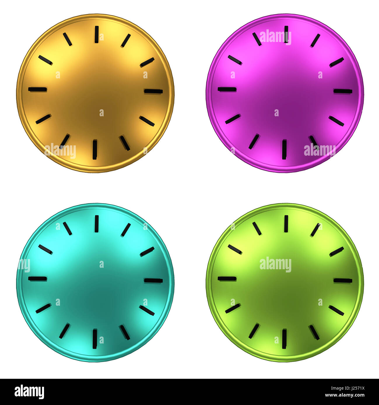 clock without arrows 3D illustration Stock Photo