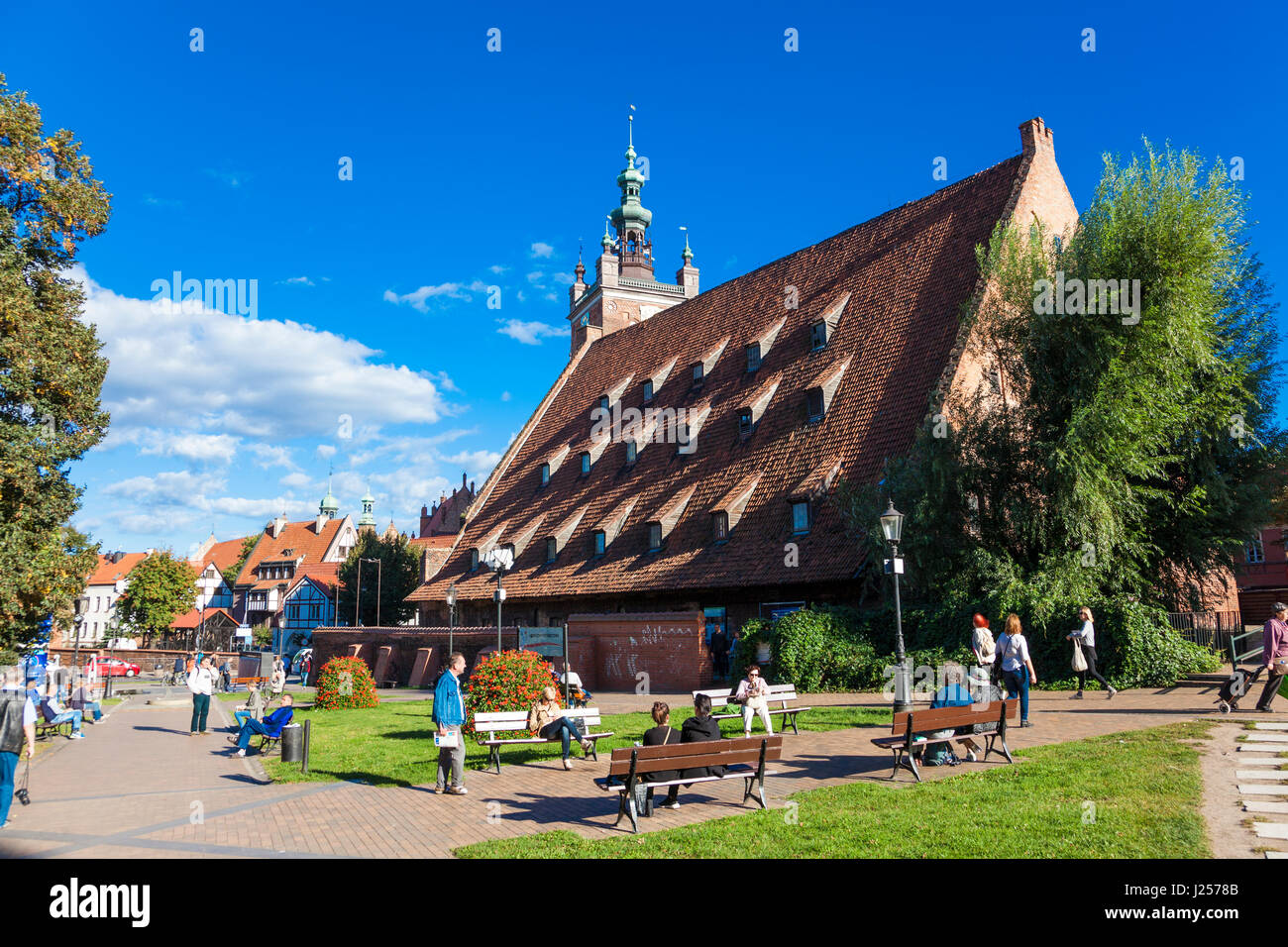 The Great Mill build by Teutonic Knights in gothic style in Gdansk, Poland Stock Photo